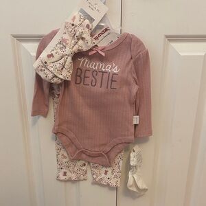Tahari Pink 'Mama's Bestie' Kids Matching Set